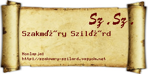 Szakmáry Szilárd névjegykártya